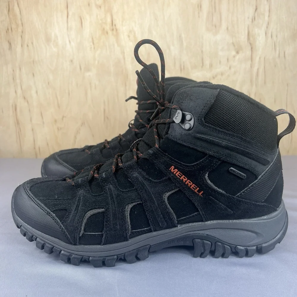 Merrell Phoenix 2 Mid Thermo Boots Men's Size 12 Black Waterproof Hiking J09599